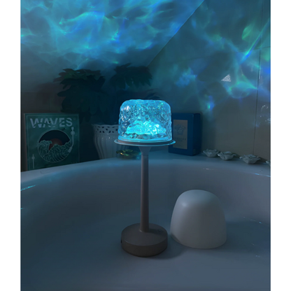 Elegantiška atmosferinė lempa su vandens bangų projekcijos efektu