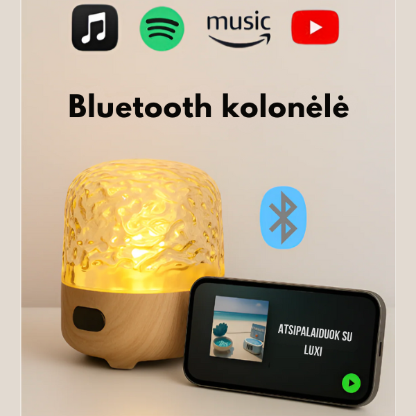 Lempa su Bluetooth kolonele