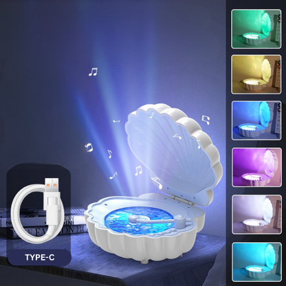 3in1 kriauklės formos Bluetooth kolonėlė - lempa