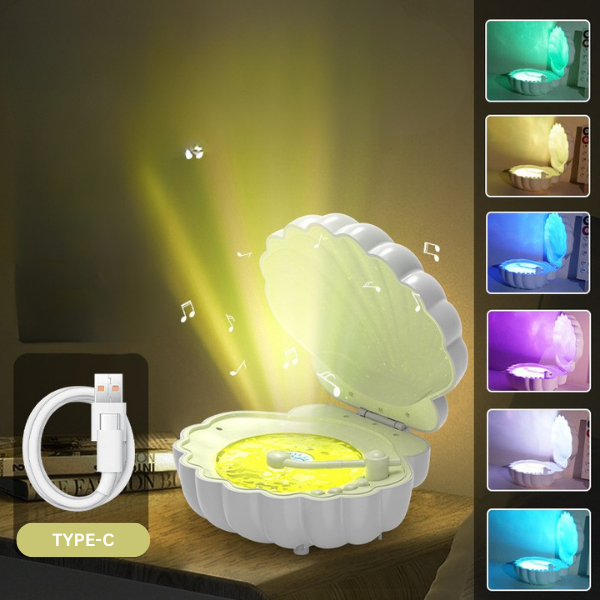 3in1 kriauklės formos Bluetooth kolonėlė - lempa