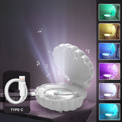 3in1 kriauklės formos Bluetooth kolonėlė - lempa