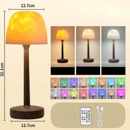 Elegantiška atmosferinė lempa su vandens bangų projekcijos efektu