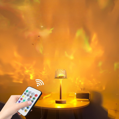 Elegantiška atmosferinė lempa su vandens bangų projekcijos efektu