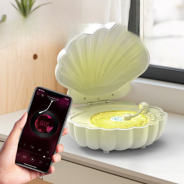 3in1 kriauklės formos Bluetooth kolonėlė - lempa